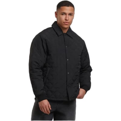 Urban Classics - Quilted Overshirt Jacket - S - Zwart
