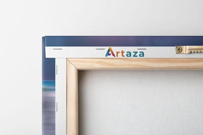Artaza Canvas Schilderij Drieluik Groep Pinguïns bij het Water - Kudde - 120x60 - Foto Op Canvas - Canvas Print