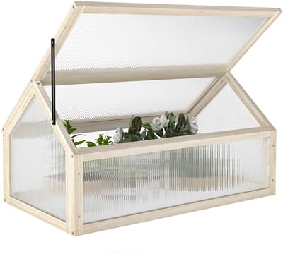 Pelor Mini Kweekkas - Broeikas - Kweekkast - Tuinkas - Koude Bak - Balkon Tuin Binnen of Buiten - 90 x 52 x 49,5 cm - Hout