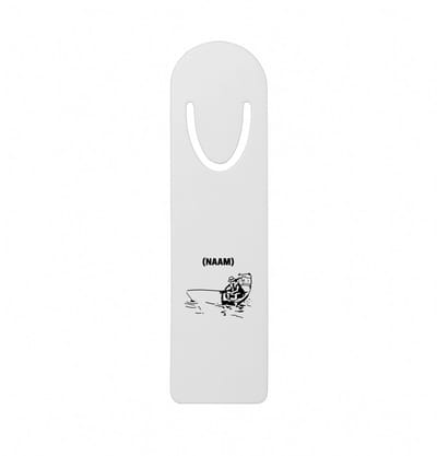 Hacebo® - Vissen met eigen naam metalen boekenlegger - Vissen - Visser - Sport Bladwijzer boekenleggers - 12.7 cm x 3.2cm