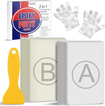 Epoxyhars Kneedpasta - Reparatie Plamuurmassa - Zwembad Lekken Vullen - Waterbestendig Hittebestendig - 280 Gram - Wit