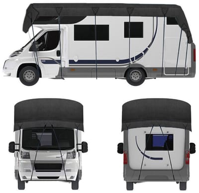 Zwarte camperhoes, 210D Oxford-stof M