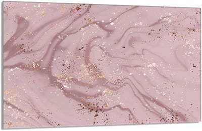 TMK ArtDeko - Glazen Beschermplaat voor Fornuis - 80x52 cm - Marmer