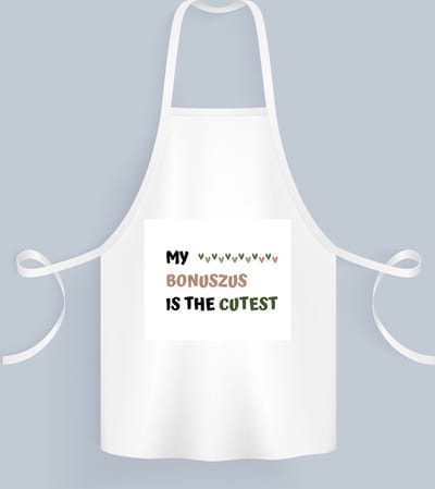 Akyol - my bonuszus is the cutest Keukenschort - Zus - schattige bonuszus - verjaardagscadeau - verjaardag - cadeau - cadeautje voor zus - zus artikelen - kado - geschenk - gift - 82 bij 71 cm