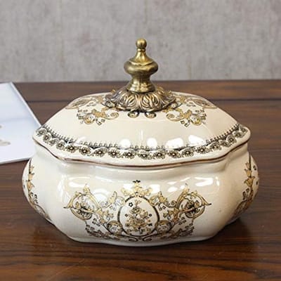 Voorraadpot Luxe Decoratie Snoep Snackpot Woonkamer Creatieve Sieraden Opbergdoos Decoratie 17x12.9x6.8cm