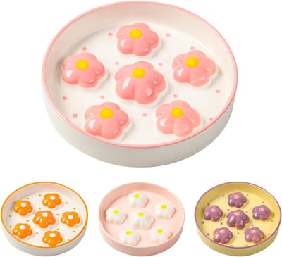 Antivomiting Voederbak voor Katten - Keramische Langzaam Eten Schaal met Schattig Labyrint Ontwerp - Magnetron- en Vaatwasmachinebestendig - 6,3" W×1,25" H - Ideaal voor Gezonde Voeding en Spelletjes