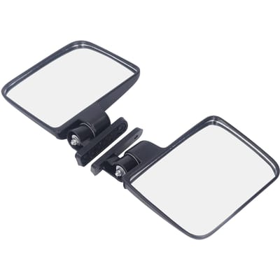 Rétroviseurs latéraux pour voiturette de golf, transparents, larges et résistants aux chocs, 1 paire black