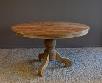 Ronde Eettafel Teakhout met Bolpoot Bali-Ø150 cm