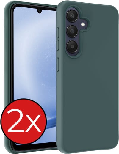 Hoesje - 2 Stuks - Geschikt voor Samsung Galaxy A26 - Sterk & Shockproof - Telefoonhoes - Back Cover - Case Siliconen - Telefoon Hoes - Donkergroen