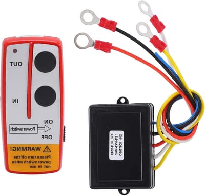 Draadloze afstandsbediening voor lier, universele schakelaar met ontvanger voor 12V en 24V voertuigen zoals vrachtwagens, ATV's en SUV's