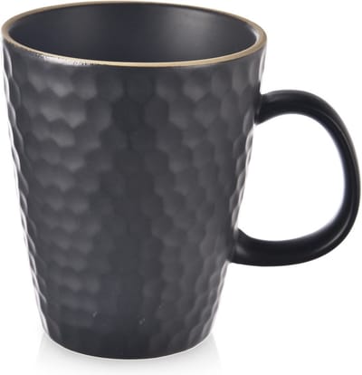 Mok Keramiek Zwart TEA TIME 420 ml - Koffiemok - Theebeker - Koffie - Beker