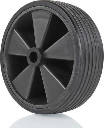 Steunwiel 220 x 70 mm met Kunststof Velg en Massief Rubberen Banden