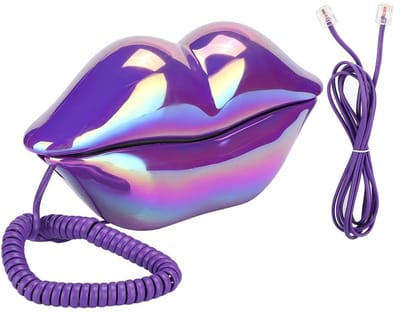 OmGoods - Dailygoody - Vaste telefoon - Desktop telefoon met nummeropslag - Creatief lippen ontwerp - Europese stijl - Draagbare telefoon - Thuis kantoor