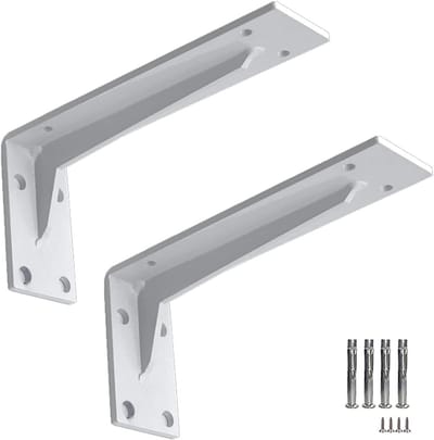 Planksteunen - Hoeksteunen - Zware Planken - 500kg Draagkracht - 20 cm - Wit