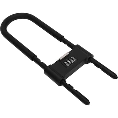 Cadenas à combinaison à 4 chiffres Robuste 160 280mm Réglable en forme de U Serrure à code de sécurité pour vélos Portail Abri Clôture black