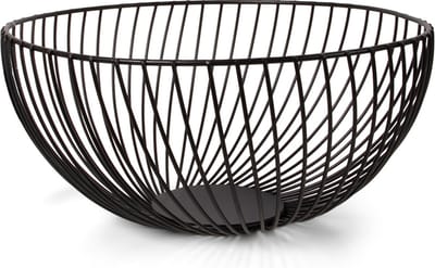 XEMM Design fruitmand - Draadmand - ∅25 x 12.5 cm - Zwart