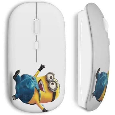 Minion speelt draadloze muis