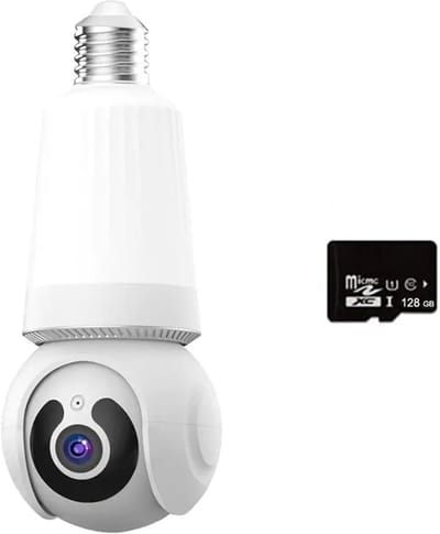 IP Camera - Beveiligingscamera Draadloze Camera - Huis Beveiligen - Automatische Tracking - E27 Fitting - Wit
