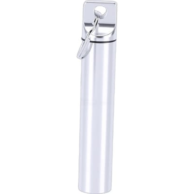 Metalen Bewaarbuis Waterdicht Aluminiumlegering Luchtdichte Container met Fluitje Koord voor Reizen Kamperen Verkenning Zilver zilver