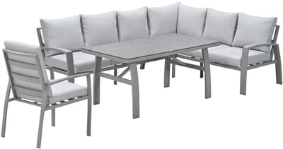 Garden Impressions Cameron lounge dining set 4-delig rechts incl stoel - taupe