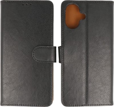 Zakelijke Book Case Telefoonhoesje - Portemonnee Hoesje - Geschikt voor de iPhone 16 Plus - Zwart