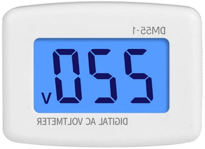 AC Voltmeter 230V 50Hz LCD Digitale Voltmeter voor Campers en Huishoudelijk Gebruik, Geschikt voor DC Voltage Meting en Europese Stopcontacten