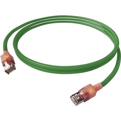 EasyLan S/FTP DualBoot® LED Kabel Cat.6A (Class EA), LSOH, groen, 7 m