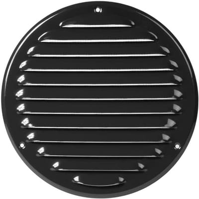 Rond Ventilatierooster Ø 16 cm met Vliegengaas - Zwart - Ideaal voor HVAC-ventilatie