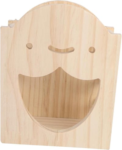 Hooivoederbak Konijn - Hooi Dispenser - Dieren Voeden - Veilig Kauwmateriaal - 17x14x9.5 cm - Beige