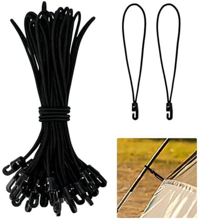 Elastische Spanbanden met Haken - 30 Stuks, 25 cm - Antislip en Duurzaam voor Fietsen, Motoren en Kamperen