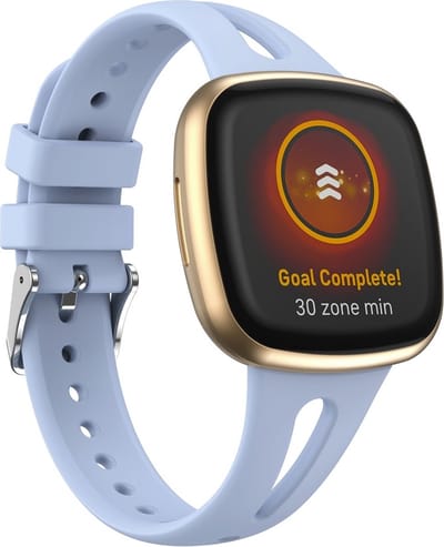 By Qubix - Compatible Fitbit bandje - geschikt voor Fitbit Versa 3 & 4 / Sense 1 & 2 - Sportbandje druppel design - Small - Lila Smartwatchbandje bandje Armband Polsband Strap Band Watchband