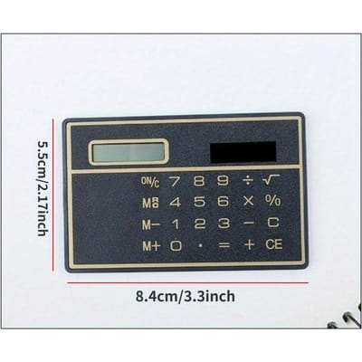 Draagbare wetenschappelijke rekenmachine Bankpas Handheld rekenmachine Mini portemonnee rekenmachines
