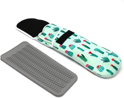 Reis Pouch Set - Styling Tool Tas - Veilig Opbergen - Hittebestendig Materiaal - 36 cm - Cactus Print