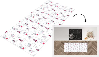Keukenloper - Loper keuken - Schepen - Vuurtoren - Patronen - 120x50 cm - Keukenloper vinyl