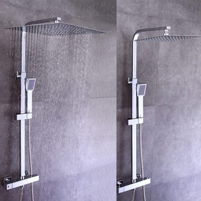 Douchesysteem Thermostaat - Douchekraan Set - Badkamer Vernieuwen - 38°C Thermostaat - 30 cm - Chroom