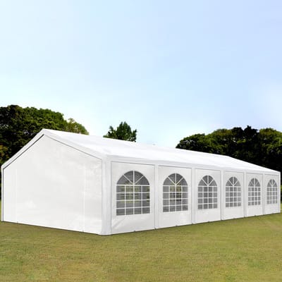 Hoogwaardige Partytent 5x12 m van PE 450 N zeil tuintent feesttent waterdicht in Wit