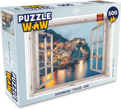 Puzzel Doorkijk - Italië - Zee - Legpuzzel - Puzzel 500 stukjes