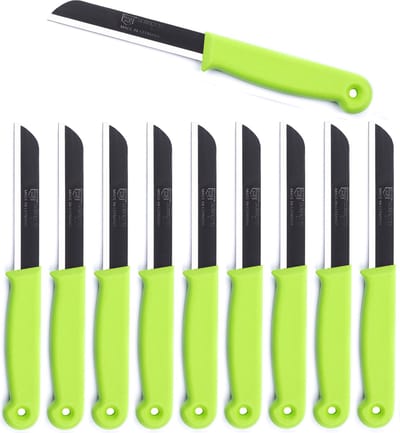 Solingen Schilmesje Duits - Groen - RVS 18,5 cm. met beschermhoes - 10 stuks