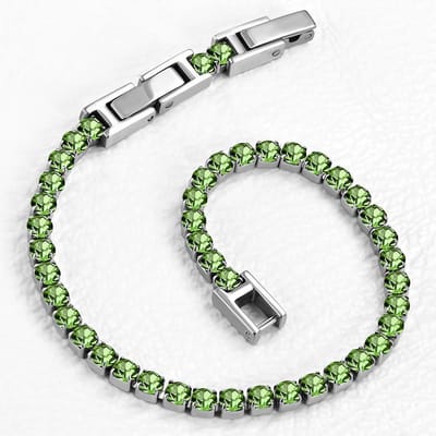 Montebello Armband Catinca Green - 316L Staal - 3mm - 18+3cm