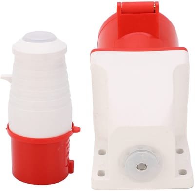 Allecto - 32A 3 Fase Stopcontact - Waterdicht - Eenvoudige installatie - 4-pins - Industriële toepassing - Geschikt voor binnen en buiten - Fase 38...