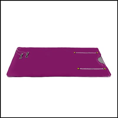 Draagbare Saunadeken 180 × 80 cm - Verwarmingsdeken met Afstandsbediening - Ontspanning en Ontgifting - Paars / Zilver / Zwart
