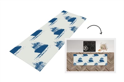 Keukenloper - Loper keuken - Patronen - Water - Boot - 150x50 cm - Keukenloper vinyl