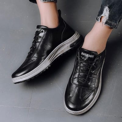 Nieuwe Herfst Herenschoenen Ademende Boardschoenen Waterdichte Leren Schoenen Heren Trend Casual Schoenen 44 gray