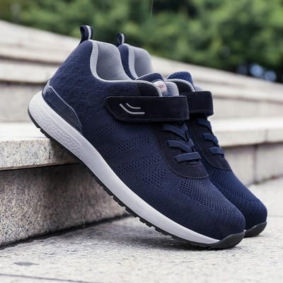Lente Extra Grote Maat Ouderen Schoenen Antislip Wandelschoenen Ademende Middelbare Leeftijd en Oudere Sportschoenen Damesschoenen 44 black