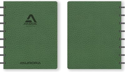 Aurora Adoc Business Schrift - A5 - Lijn - 144 Pagina's - 90gram - Groen - 10 Stuks