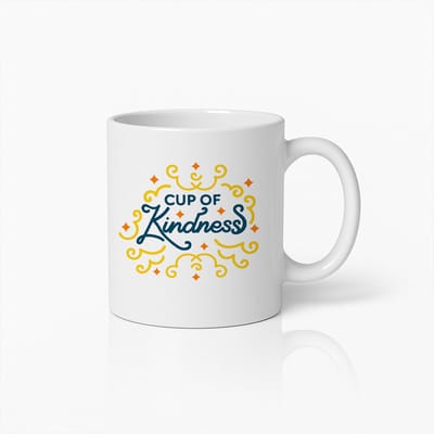Beker van Vriendelijkheid Mok 330ml – Inspirerende Koffiebeker met Positieve Quote – Perfect Cadeau voor Vrienden, Familie & Collega’s