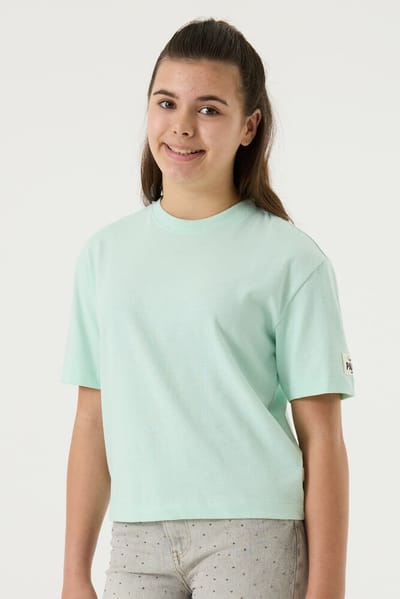GARCIA Meisjes Effen T-shirt Groen Korte mouw