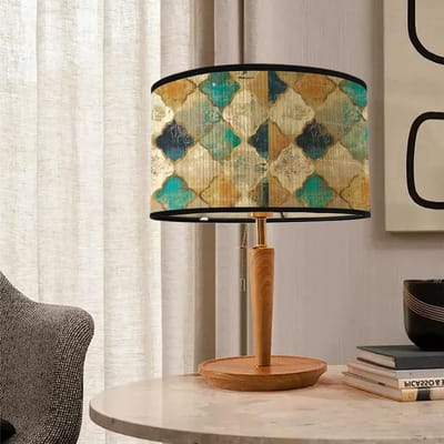 ByShane - Bamboelampjes trommel-lampenkap voor staande lampen en bureaulampen