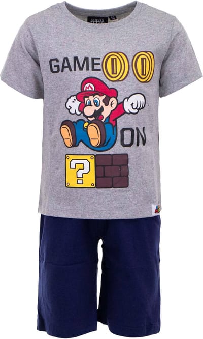Super Mario Bros Short Pyjama. Maat 104 cm / 4 jaar.