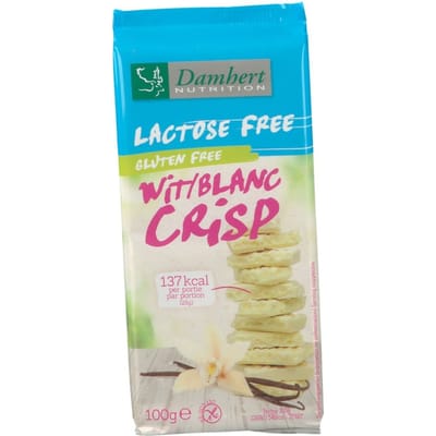 Damhert Lactose Free Witte Chocoladetablet Crisp Gluten 100 Chocolade